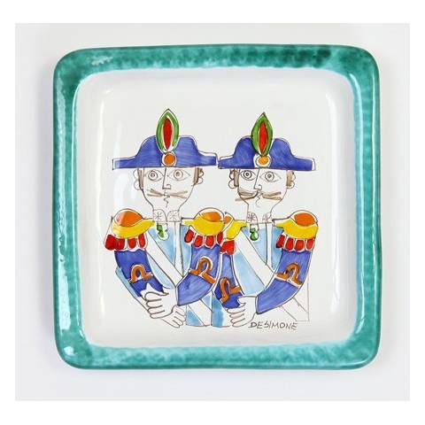 Piatto quadrato Carabinieri Folk PQFK-4 Piatto quadrato Carabinieri Folk PQFK-4